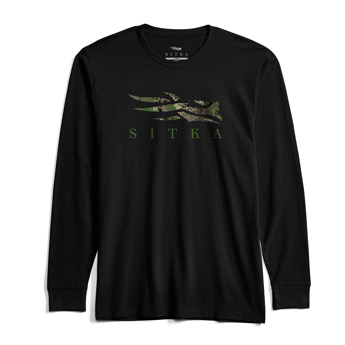 Sitka Icon Optifade Long-Sleeve Tee Image in Black Cover
