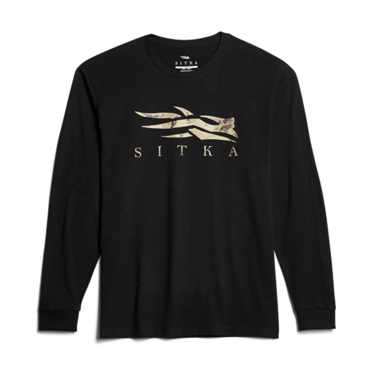 Sitka Icon Optifade Long-Sleeve Tee Image in Black Waterfowl Marsh
