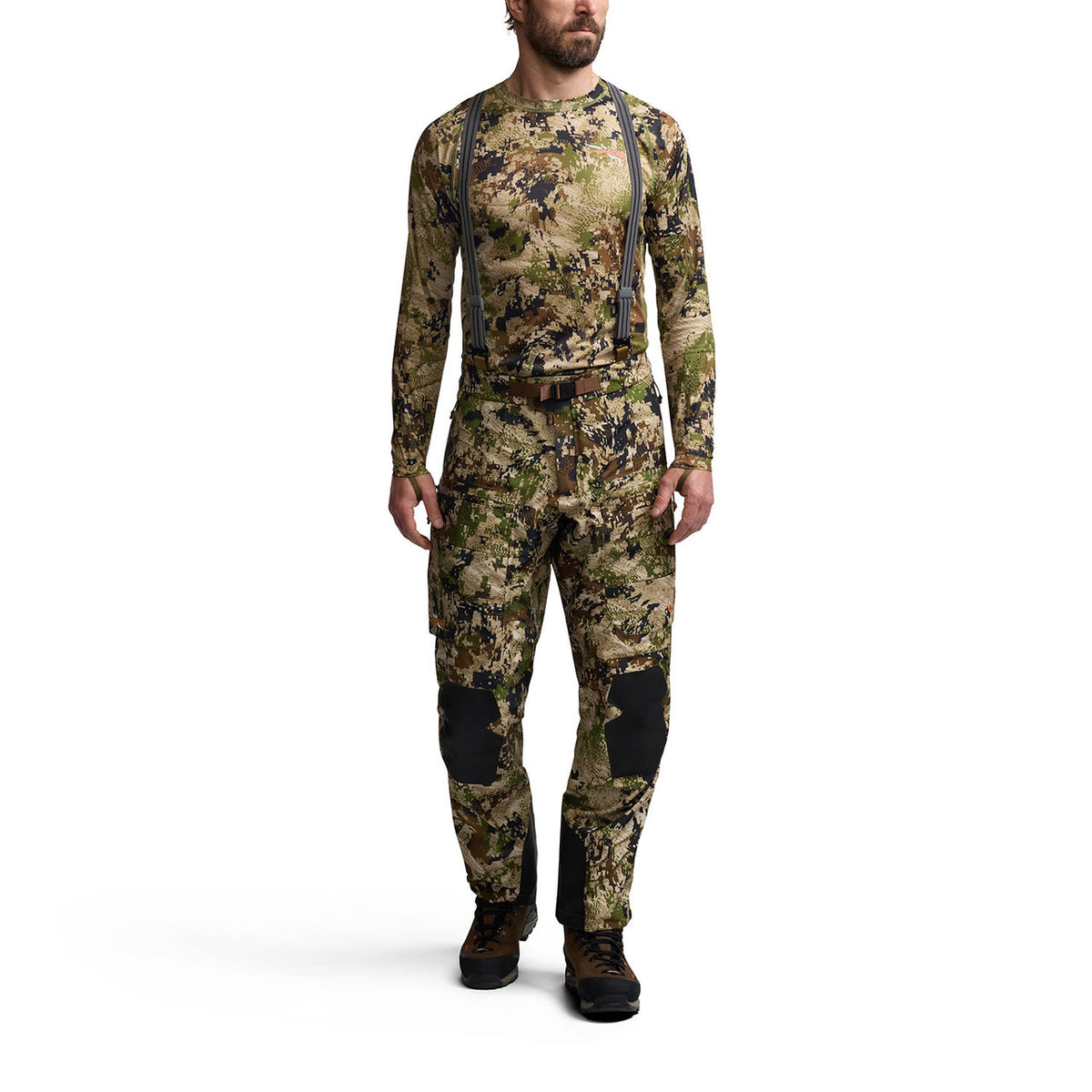 Sitka Dew Point Pro Bib Pant Front Model Image