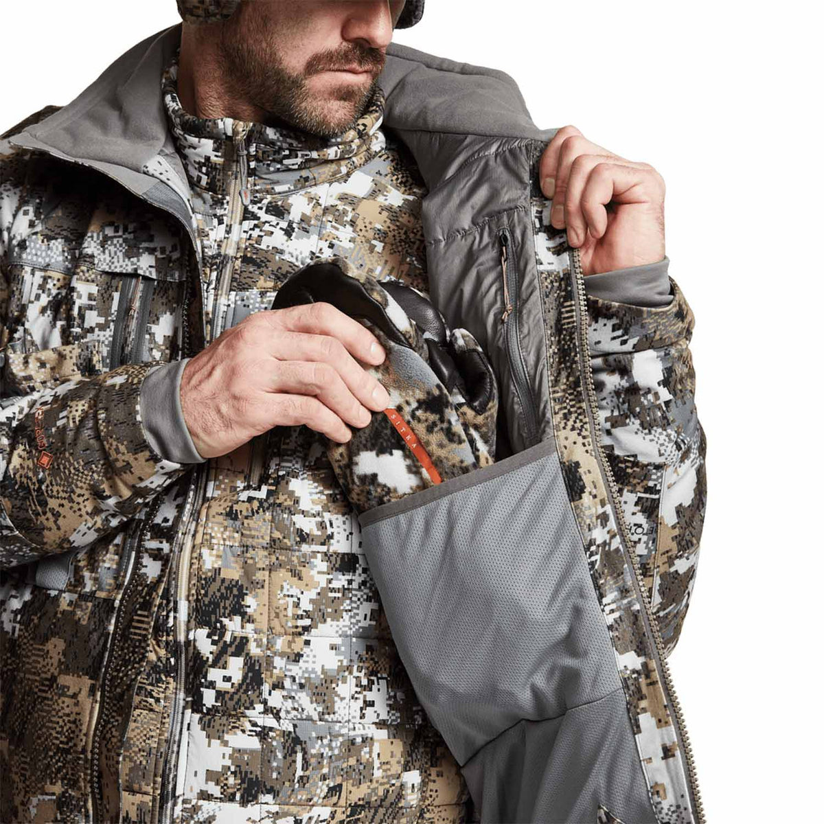 Sitka Incinerator Jacket Model Inside Pocket Image