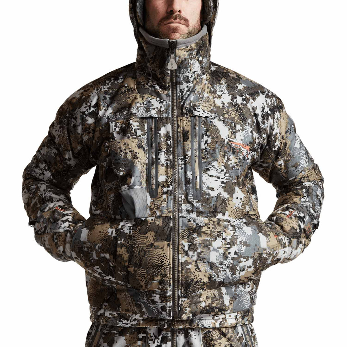 Sitka Incinerator Jacket Model Pockets Image