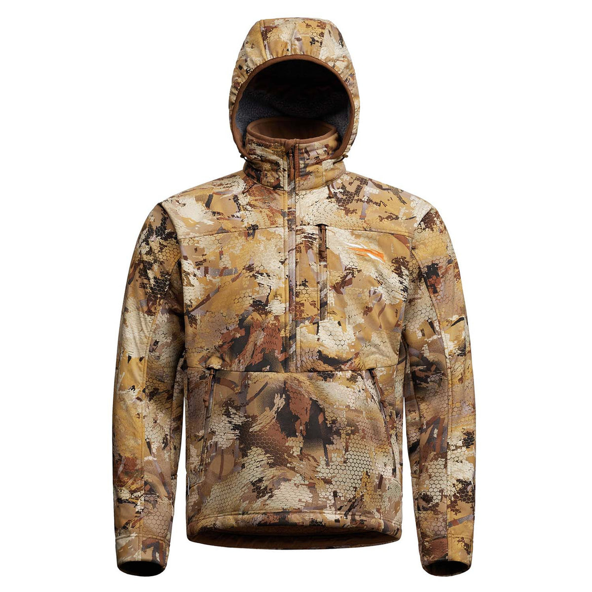 Sitka Duck Oven LT Hoodie Image in Optifade Marsh