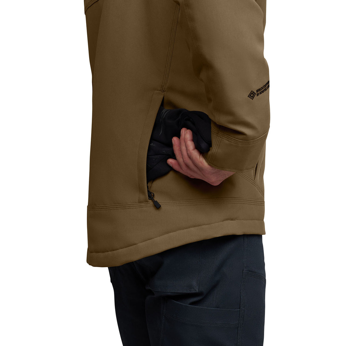 Back Pocket Image of the Sitka Grindstone Work Jacket.