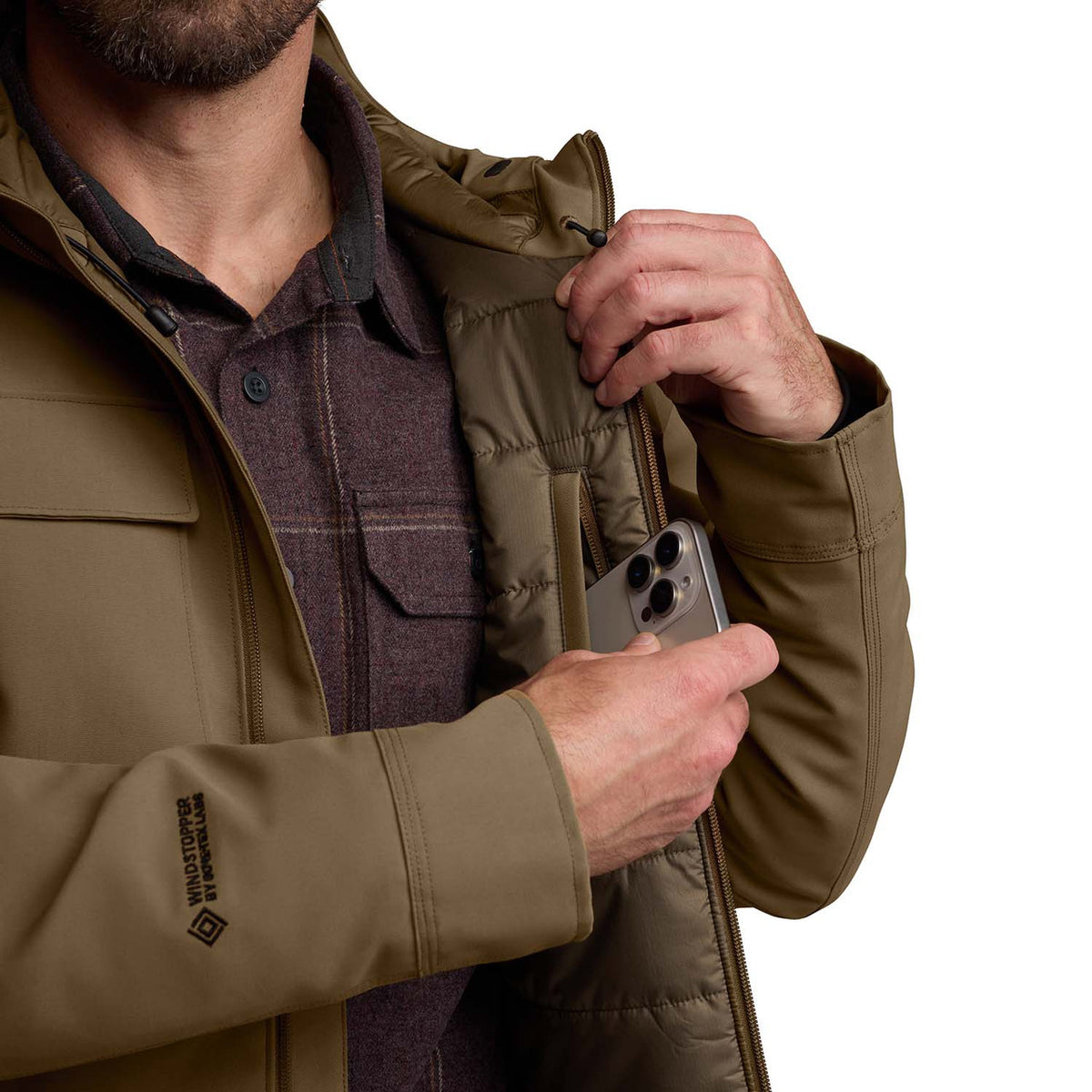 Inside Pocket Image of the Sitka Grindstone Work Jacket.