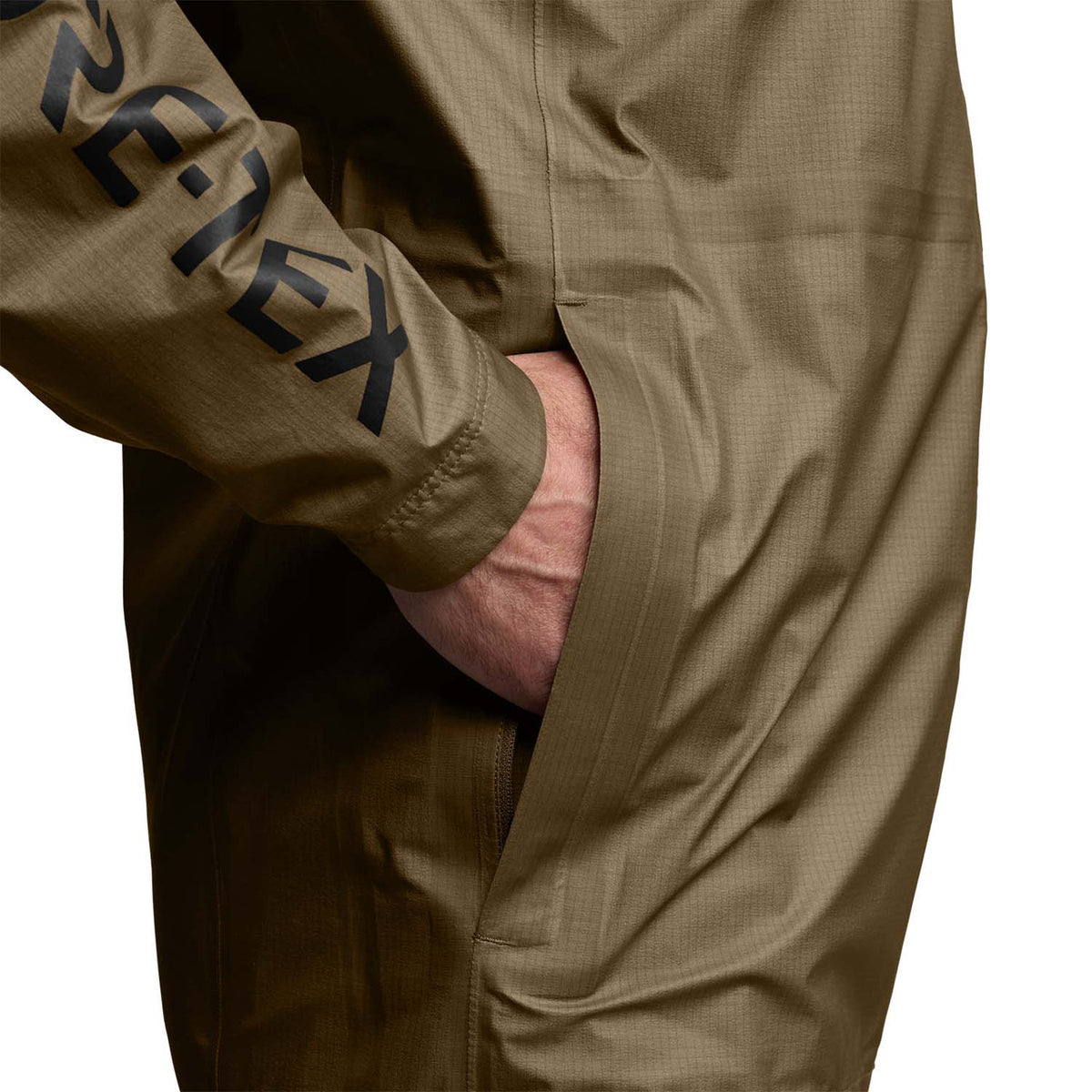 Side Pocket Image of Sitka Dew Point UL Jacket.
