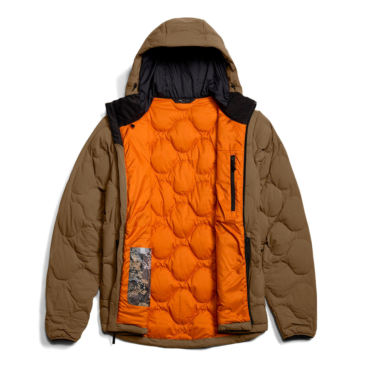 Sitka Ridgeland Hooded Jacket Open Frpnt Image in Coyote
