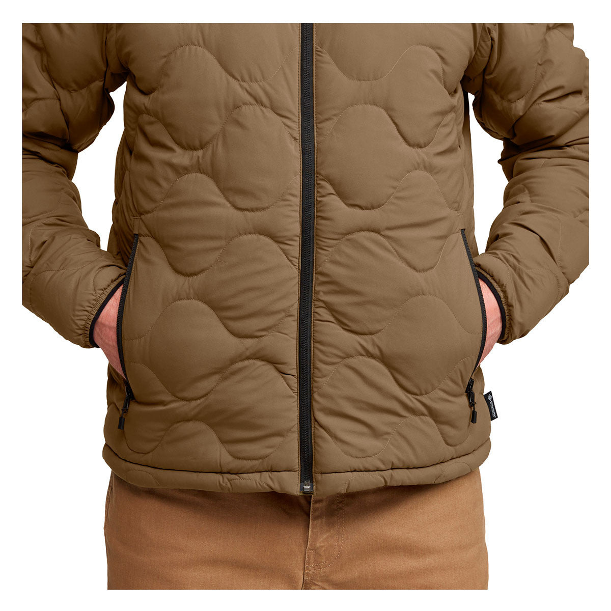 Sitka Ridgeland Hooded Jacket Pockets Image in Coyote