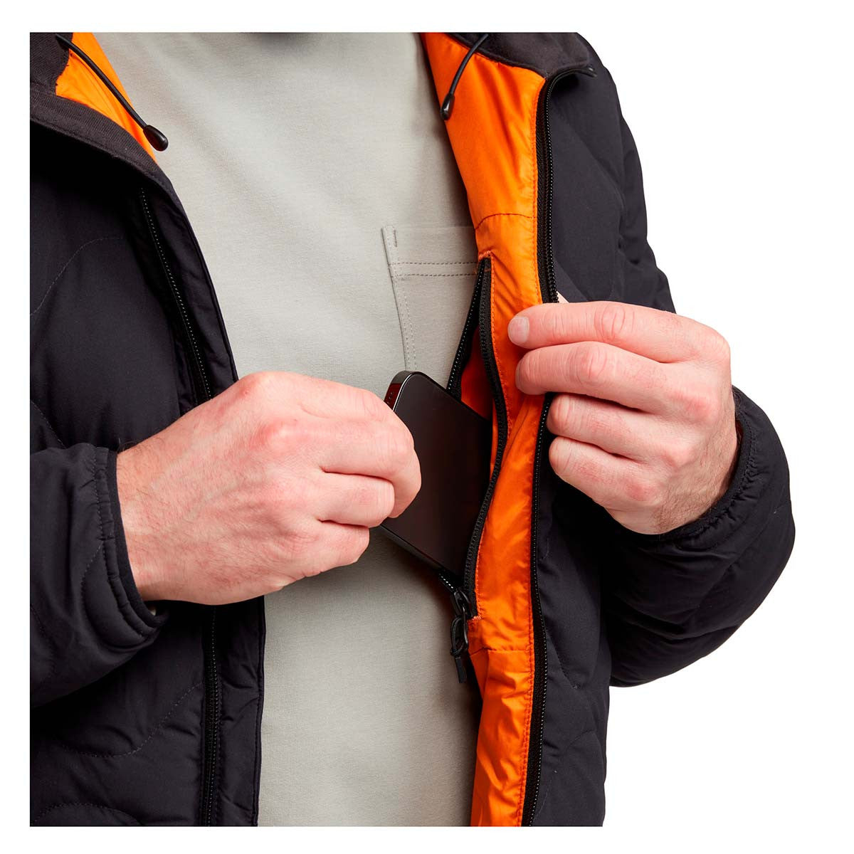 Sitka Ridgeland Hooded Jacket Elastic Pull Image in Sitka Black