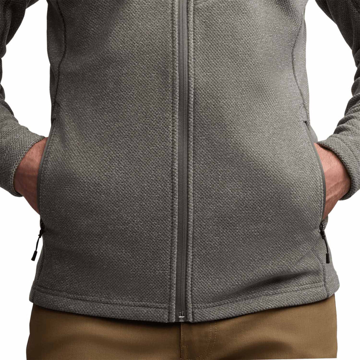 Sitka Snowcrest Full-Zip Hooded Fleece Hand Pockets Image