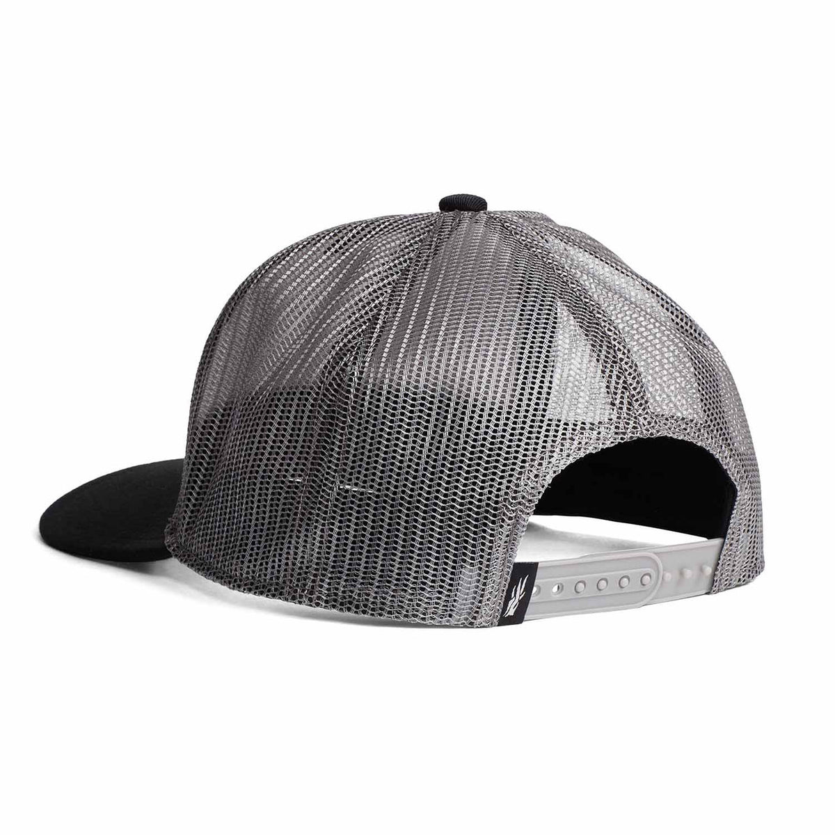 Sitka Rubber Patch Hi Pro Trucker Hat Back Image in Sitka Black