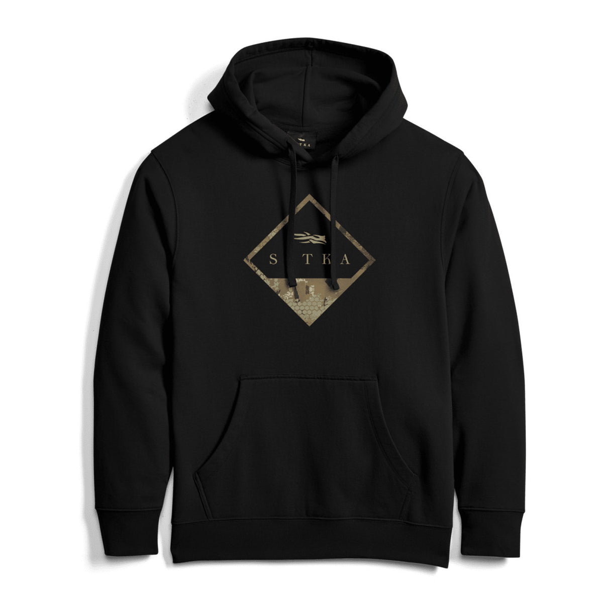 Sitka Optifade Badge Pullover Hoodie Image in Black Waterfowl