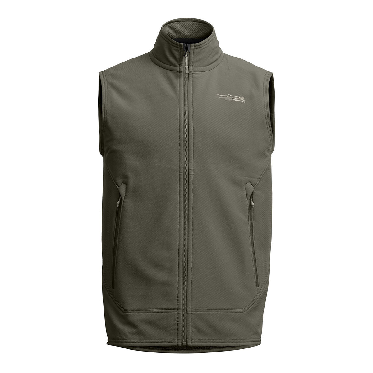 Sitka Alpha Fleece Vest Image in Bark Brown