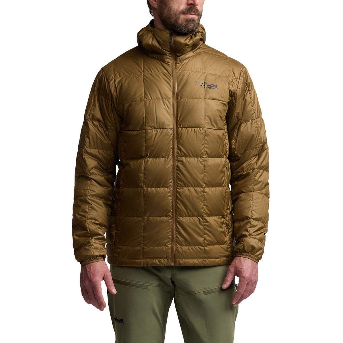 Sitka MicroDown Hooded Jacket Model Front Image