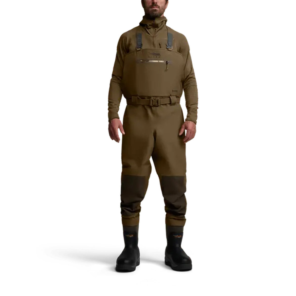 Front image of the Sitka Delta GTX Wader.
