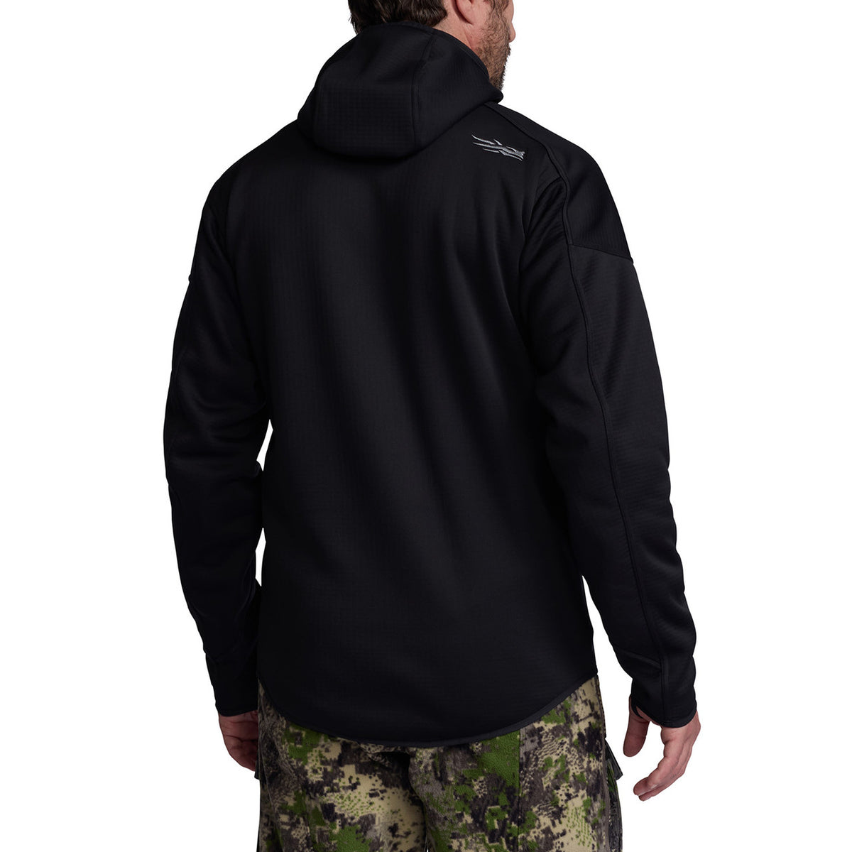 Back Model Image of the Sitka Solace Hoodie.