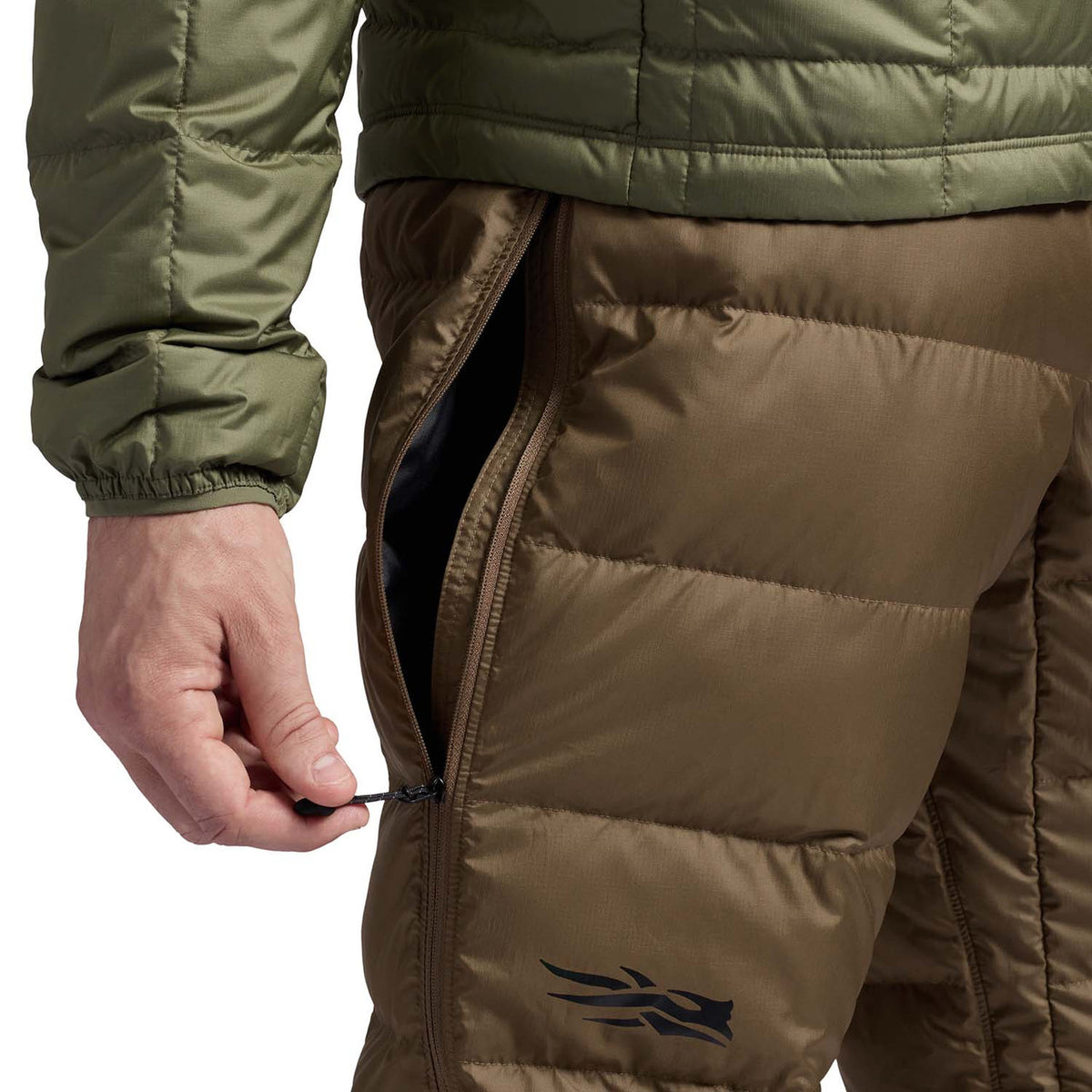 Leg Zipper Image of the Sitka Microdown Pant.
