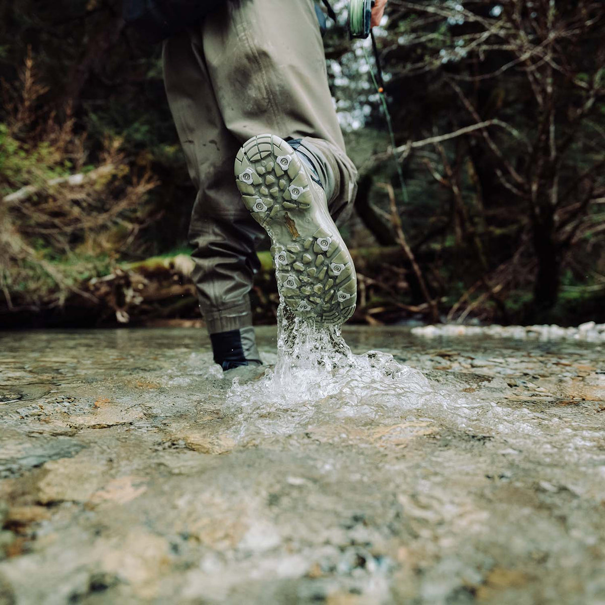 Lifestyle Image of the Sitka Torrent Pro Wading Boots.