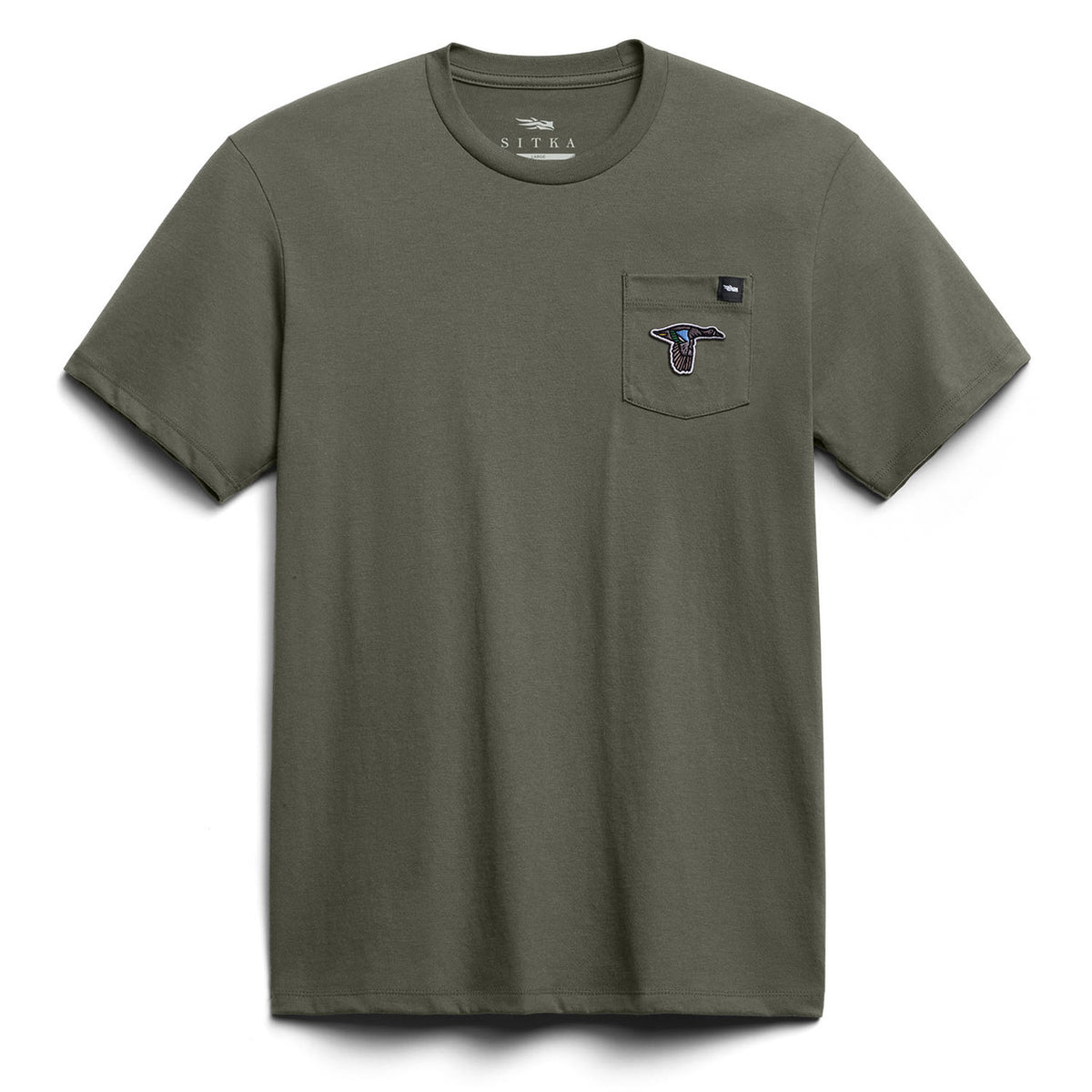 Image of the Sitka Species Pocket Tee in Cypress Green
