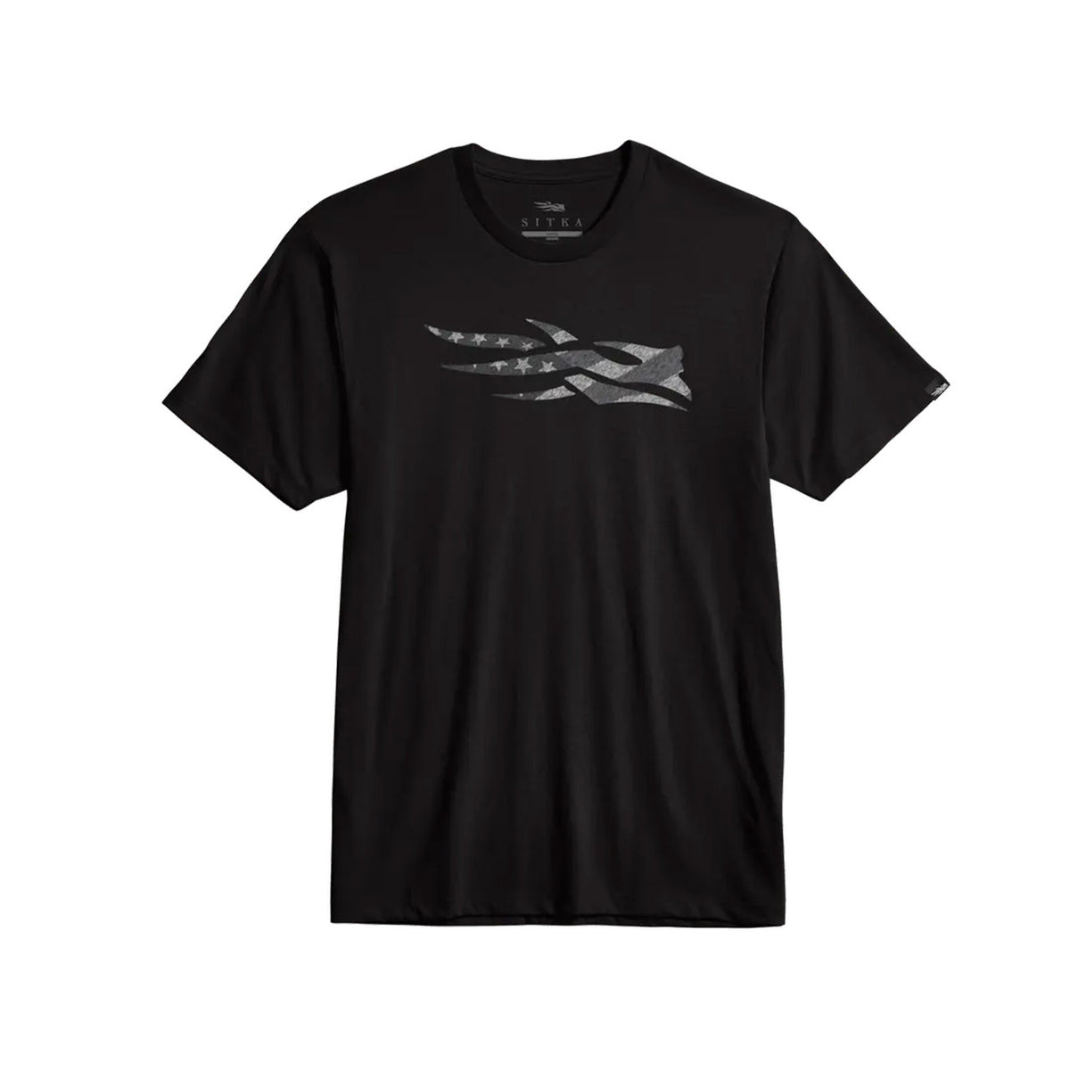 Image of the Sitka Icon Flag Tee II in Sitka Black