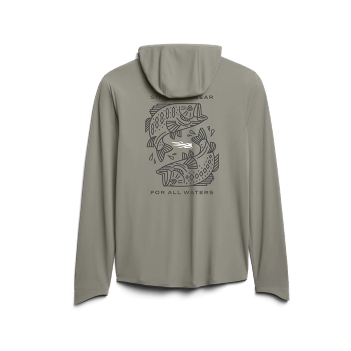 Image of the Sitka Radiant Graphic Sun Hoodie in Pebble Grey Bass