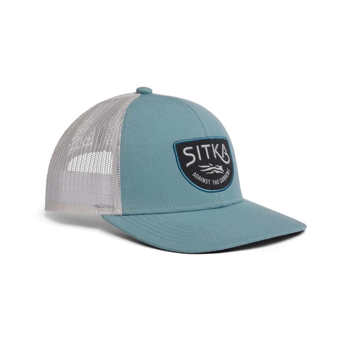 Image of the Sitka Hooked Mid Pro Trucker Hat in Surf Blue