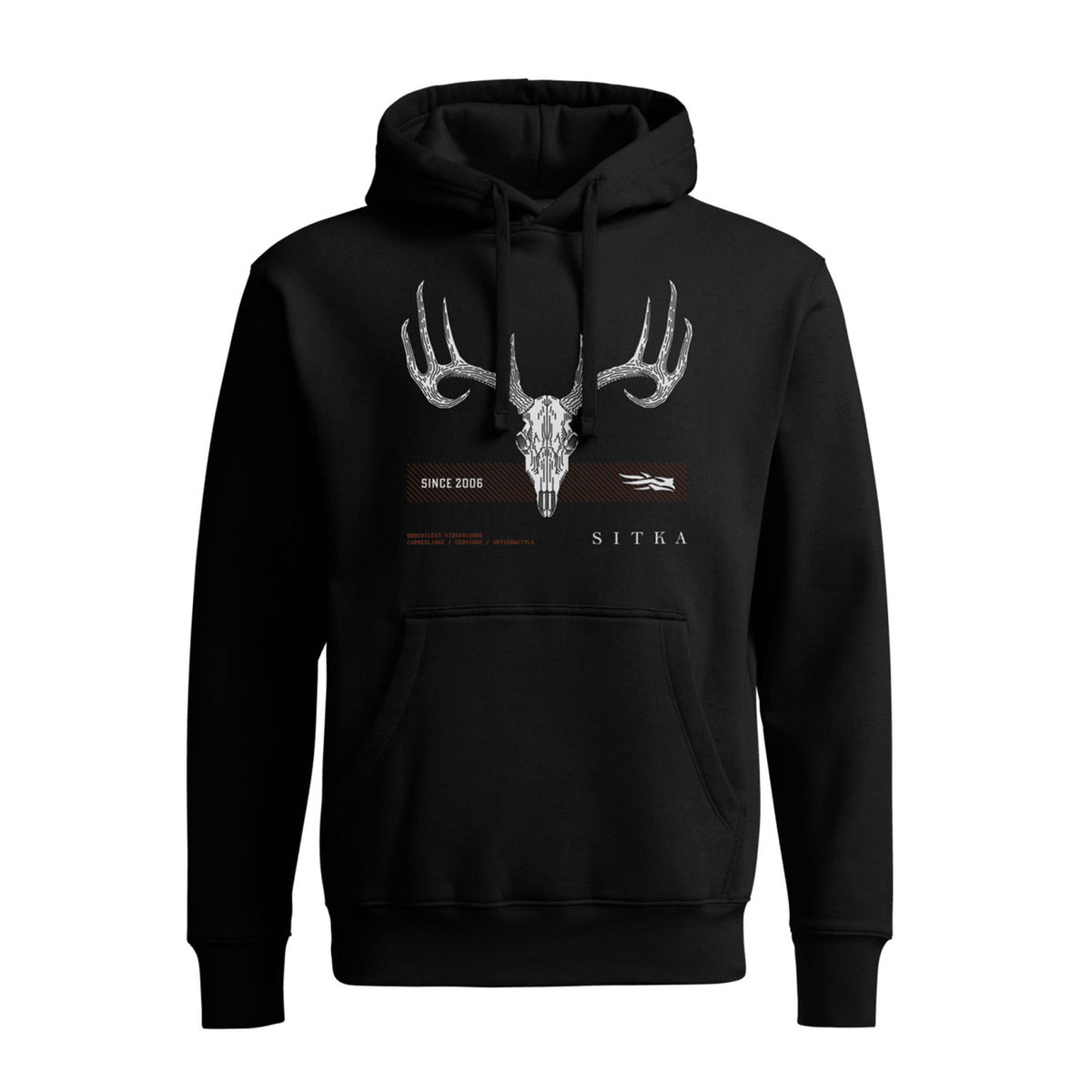 Image of the Sitka Tech Whitetail Pullover Hoodie in Sitka Black