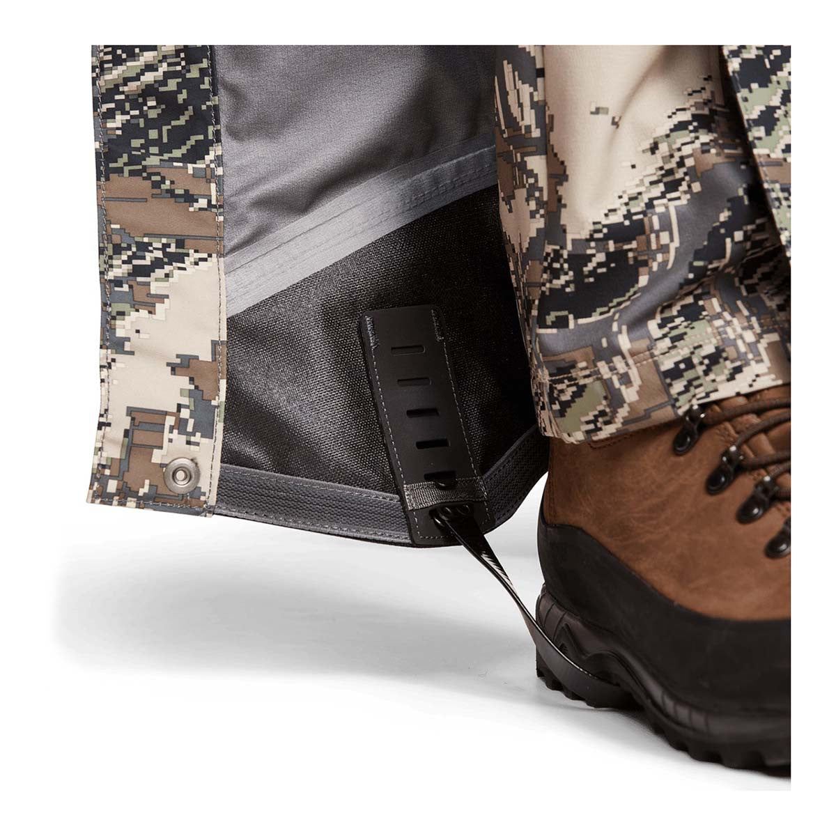 Sitka Stormfront Gore-Tex Gaiter Top of Inside Strap Image in Open Country