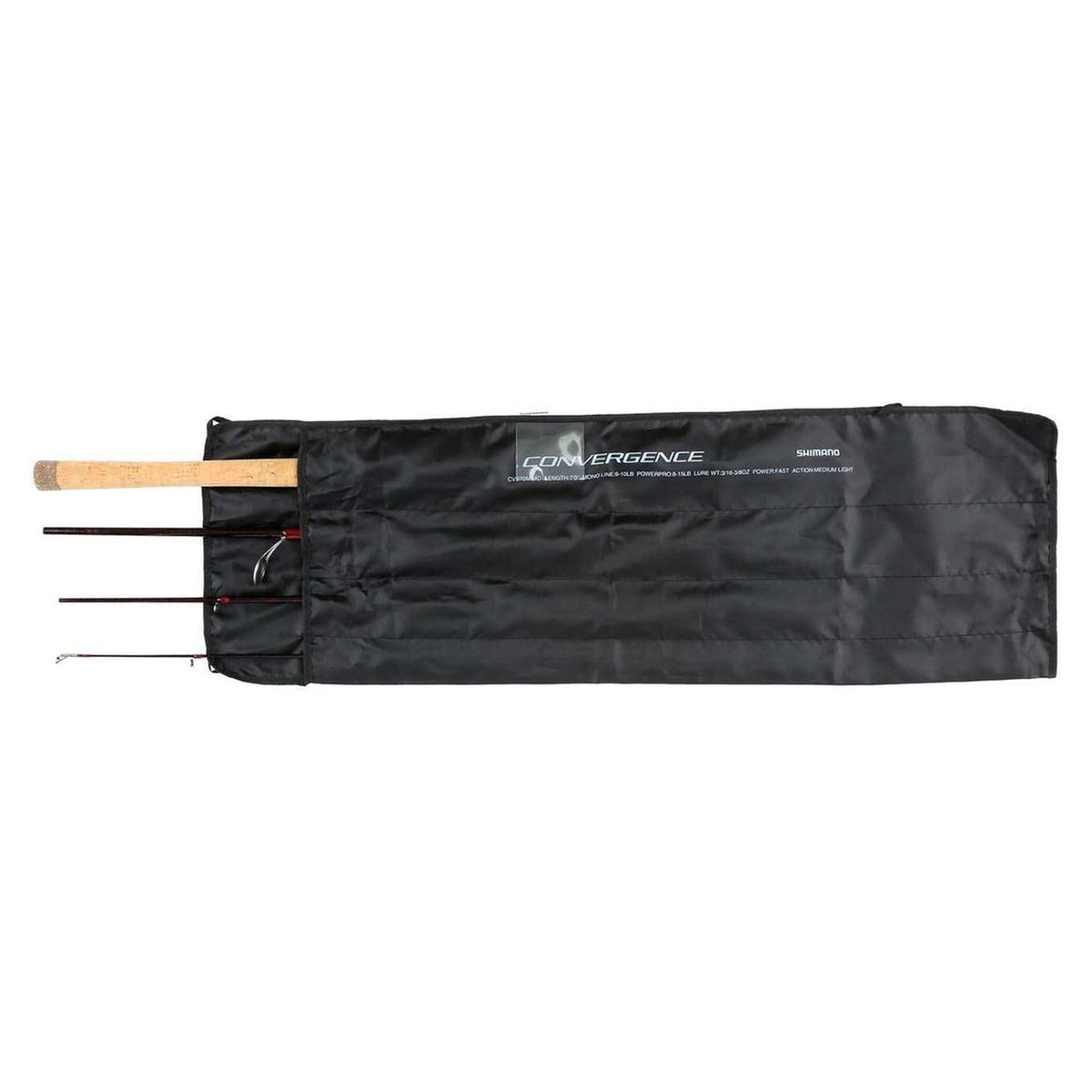 Shimano Convergence 4-Piece Travel Spinning Rod In Case Open Image