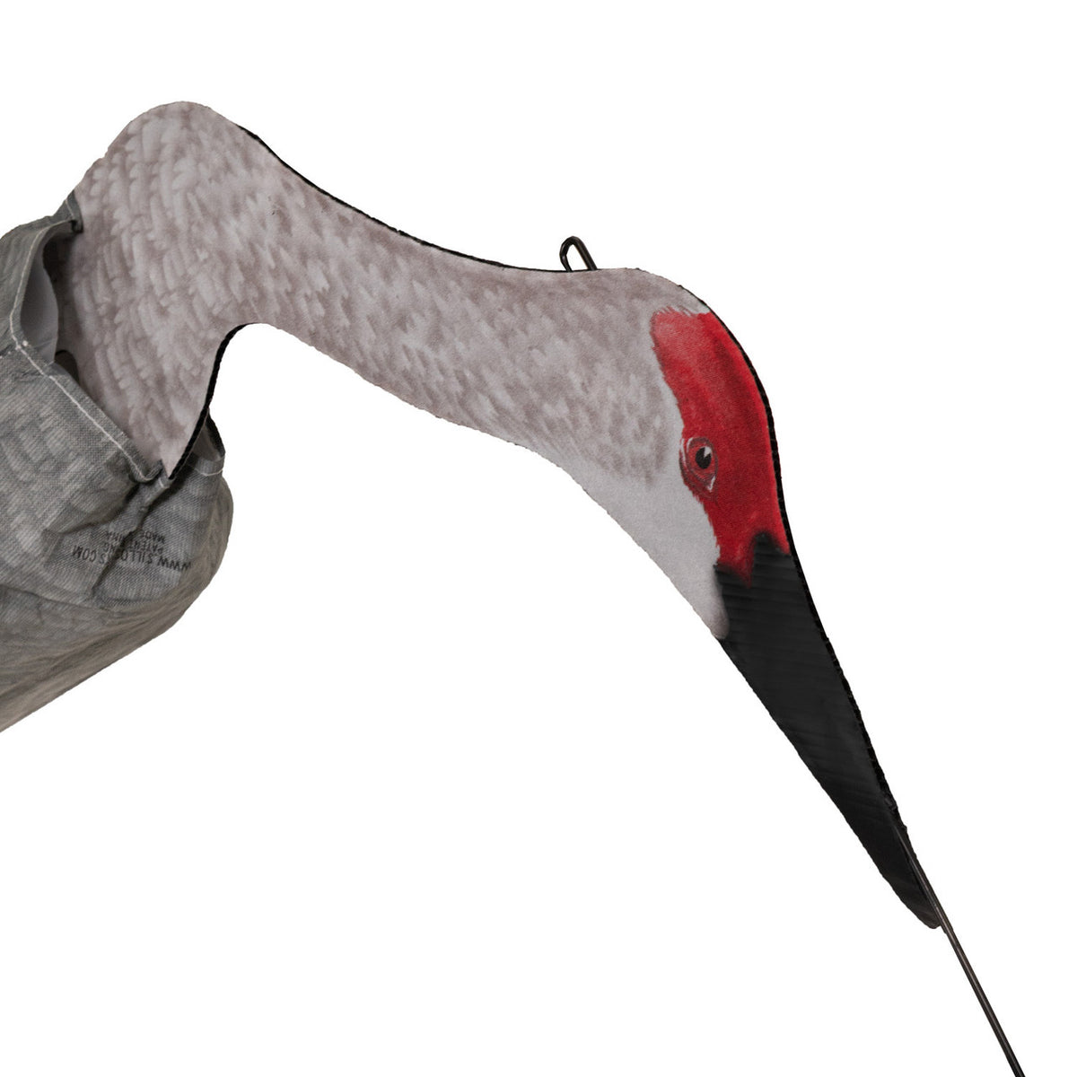 Sillosocks Sandhill Crane Windsock Decoys head down close up image