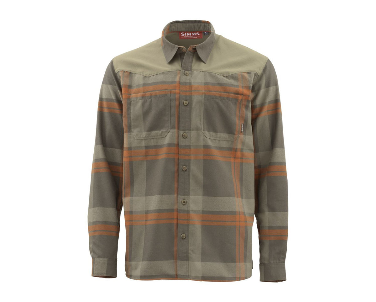Blacks Ford Flannel Long Sleeve Shirt - Dark Stone Plaid