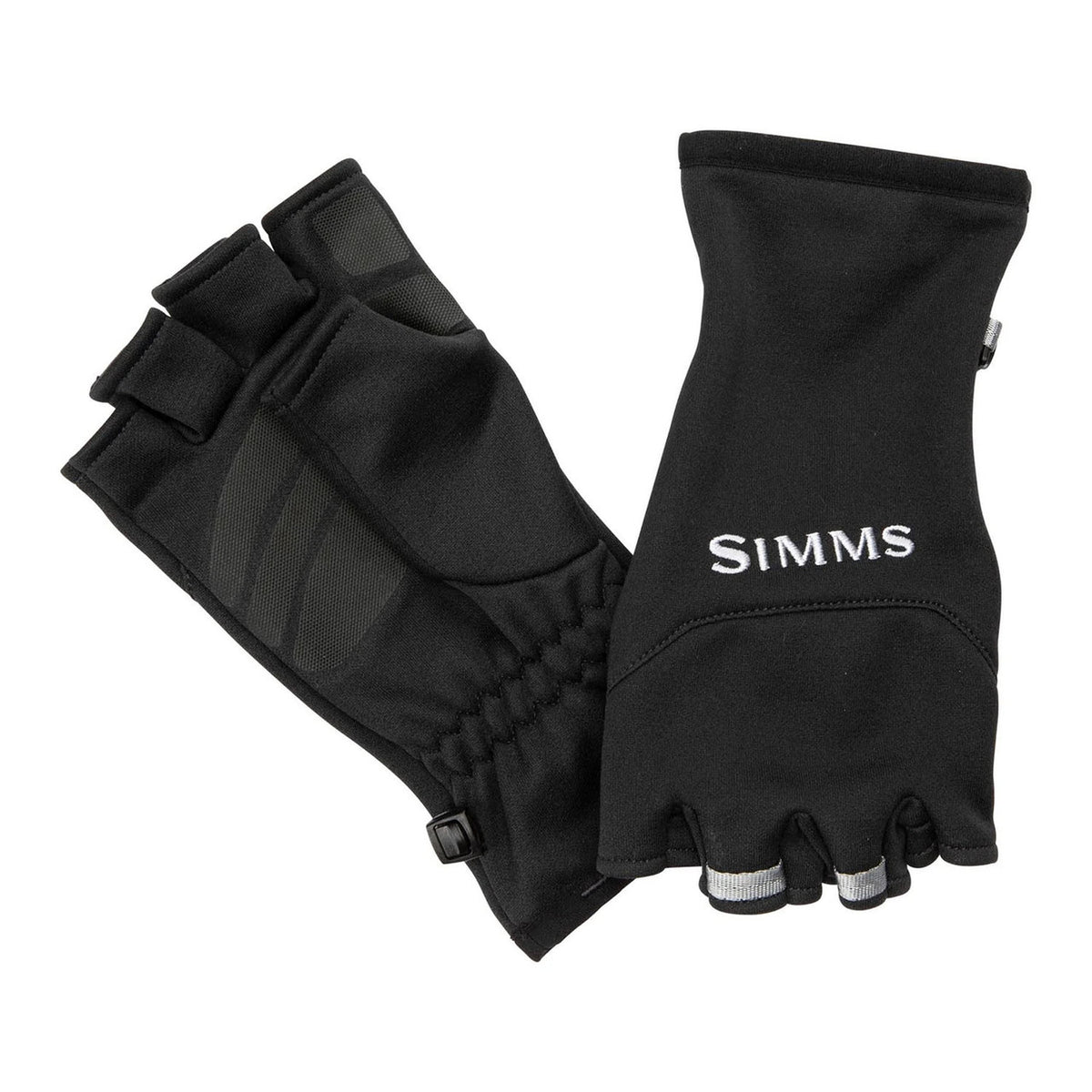 Image of Simms Freestone Half Finger Mitt in Black