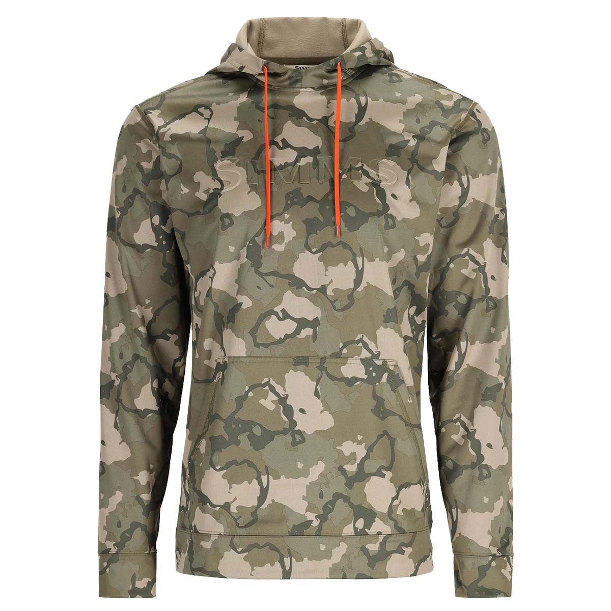 Simms Challenger Fishing Hoodie Image - Regiment Camo Olive Drab