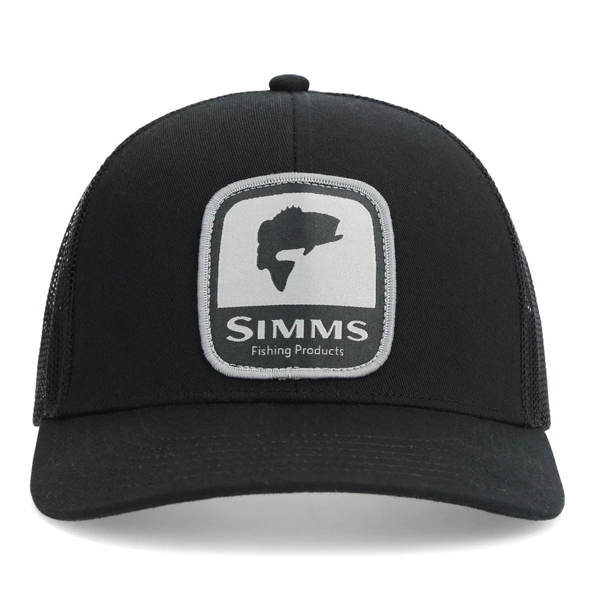 Simms Double Haul Icon Trucker Hat image in Bass Black