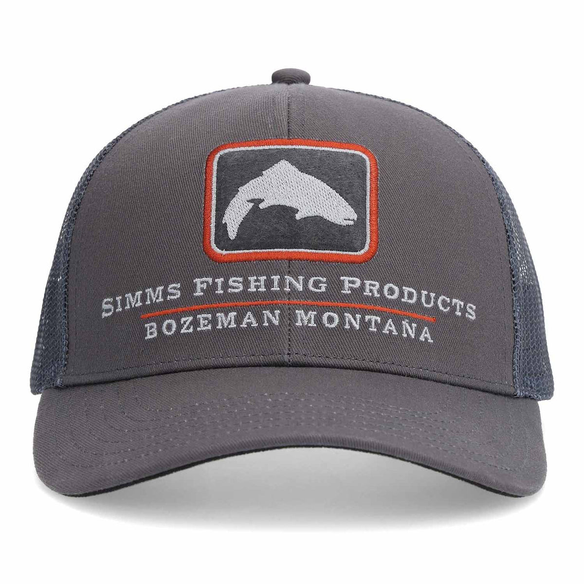 Simms Double Haul Icon Trucker Hat image in Slate