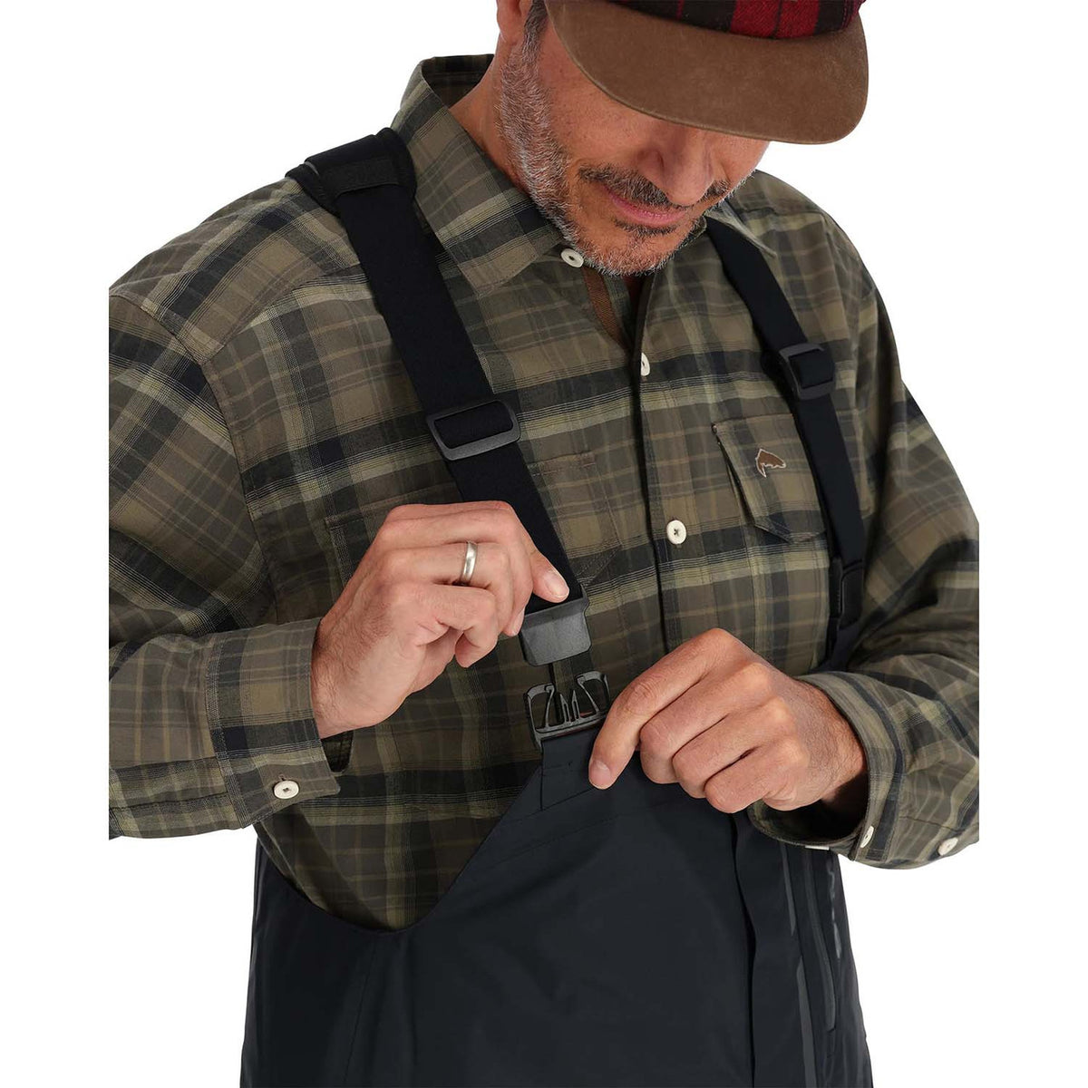 Simms Challenger Insulated Bibs Chest Buckle Image