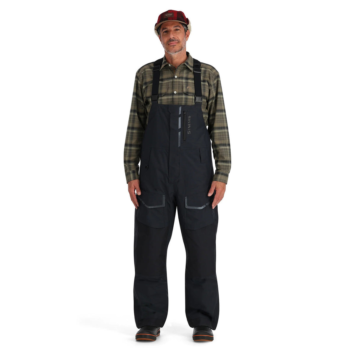 Simms Challenger Insulated Bibs Front Model Image