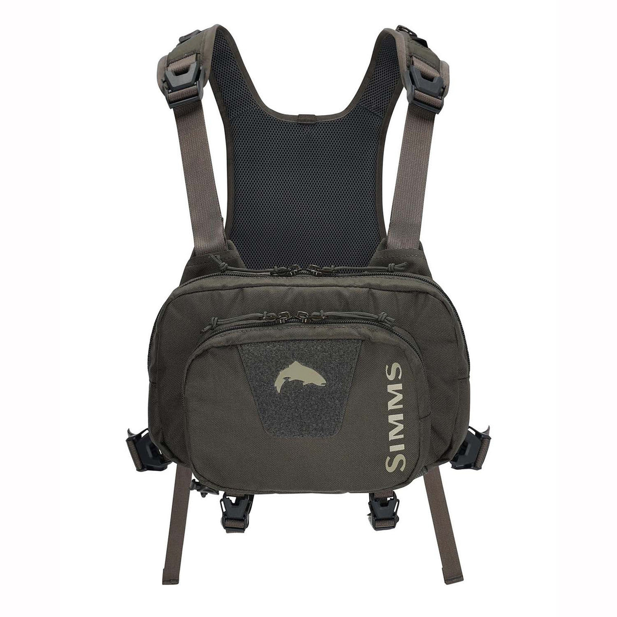 Simms Tributary Hybrid Fishing Chest Pack - Basalt - Front Image