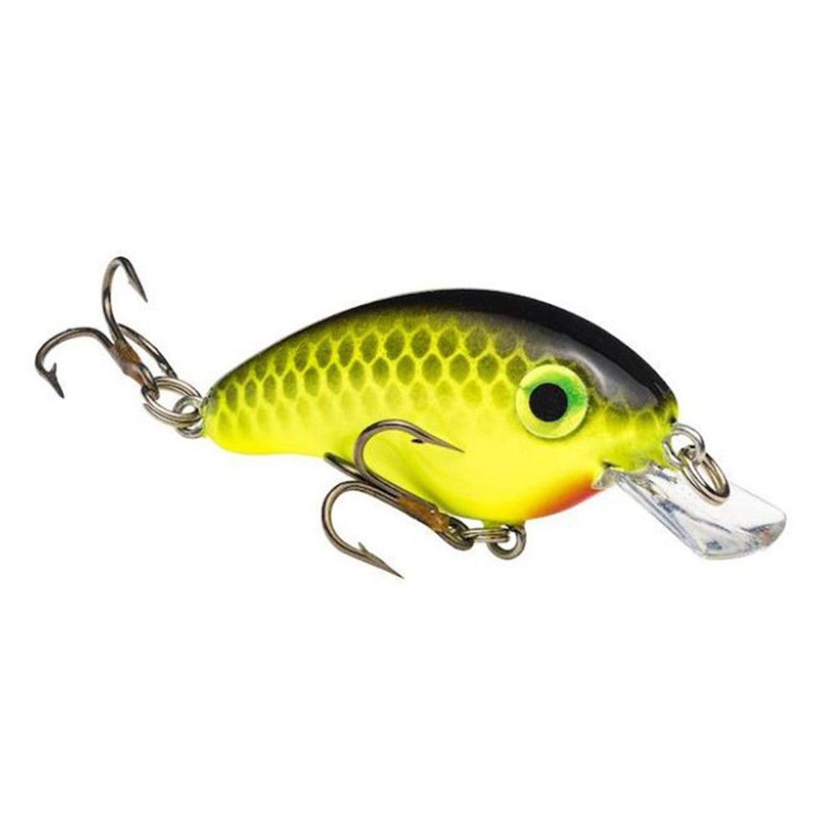 Strike King Bitsy Pond Minnow Crankbaits Image in Black Back Chartreuse Tennessee Shad