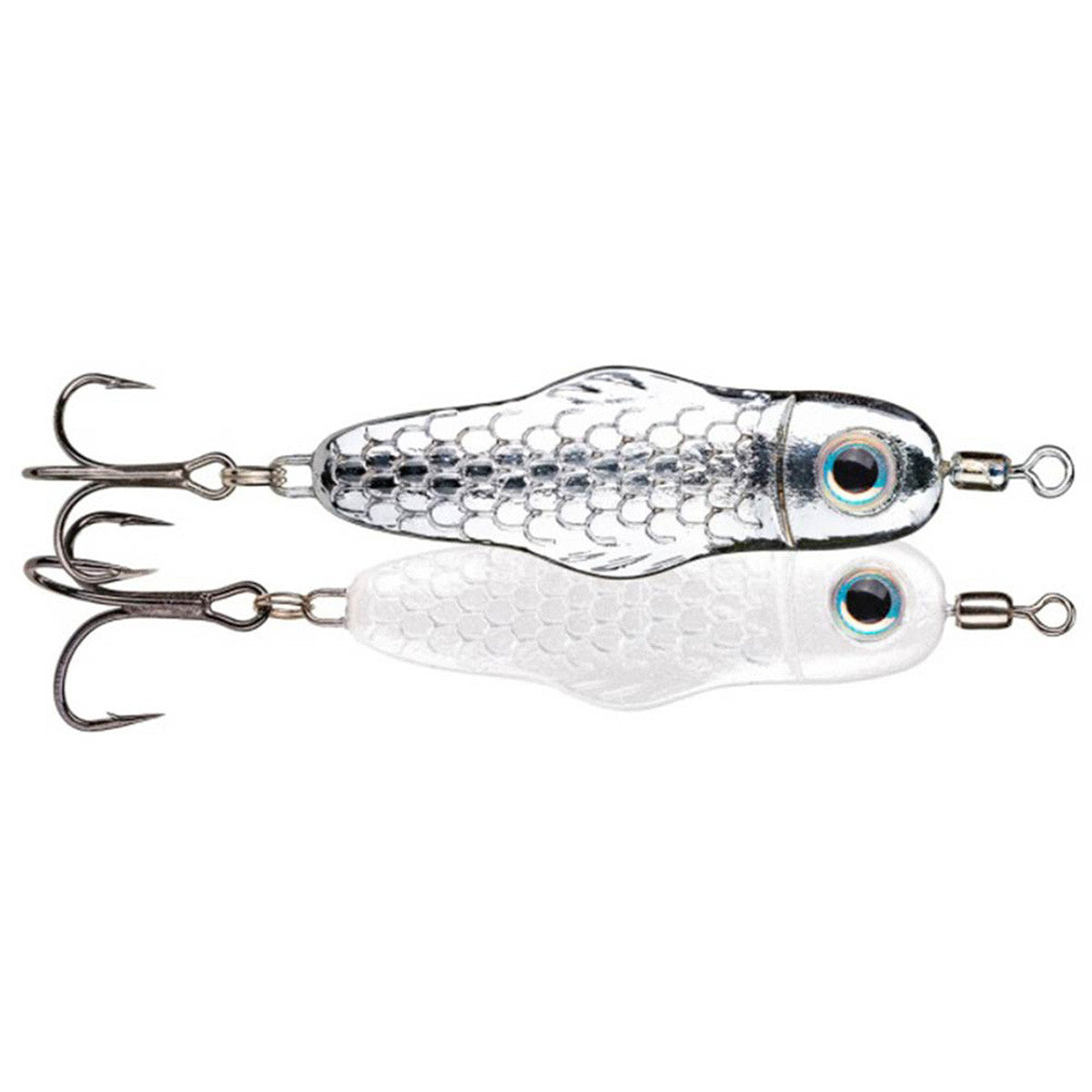 Mark Rose Lil' Ledge Spoon Fishing Lure Image in White Chrome
