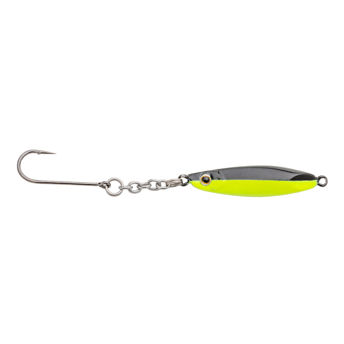 Strike King Mr. Crappie Chick'n Chain image in Tuxedo Black Chartreuse