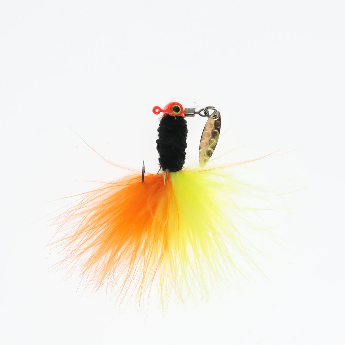 Image of the Strike King Maribou Sausage Spin Jig in Orange Tuxedo