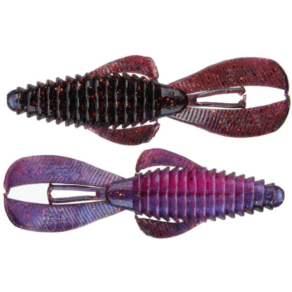 Strike King 4" Rage Bug Fishing Lures, 7 Pack Image in Tequila Sunrise Orange Flake Chameleon