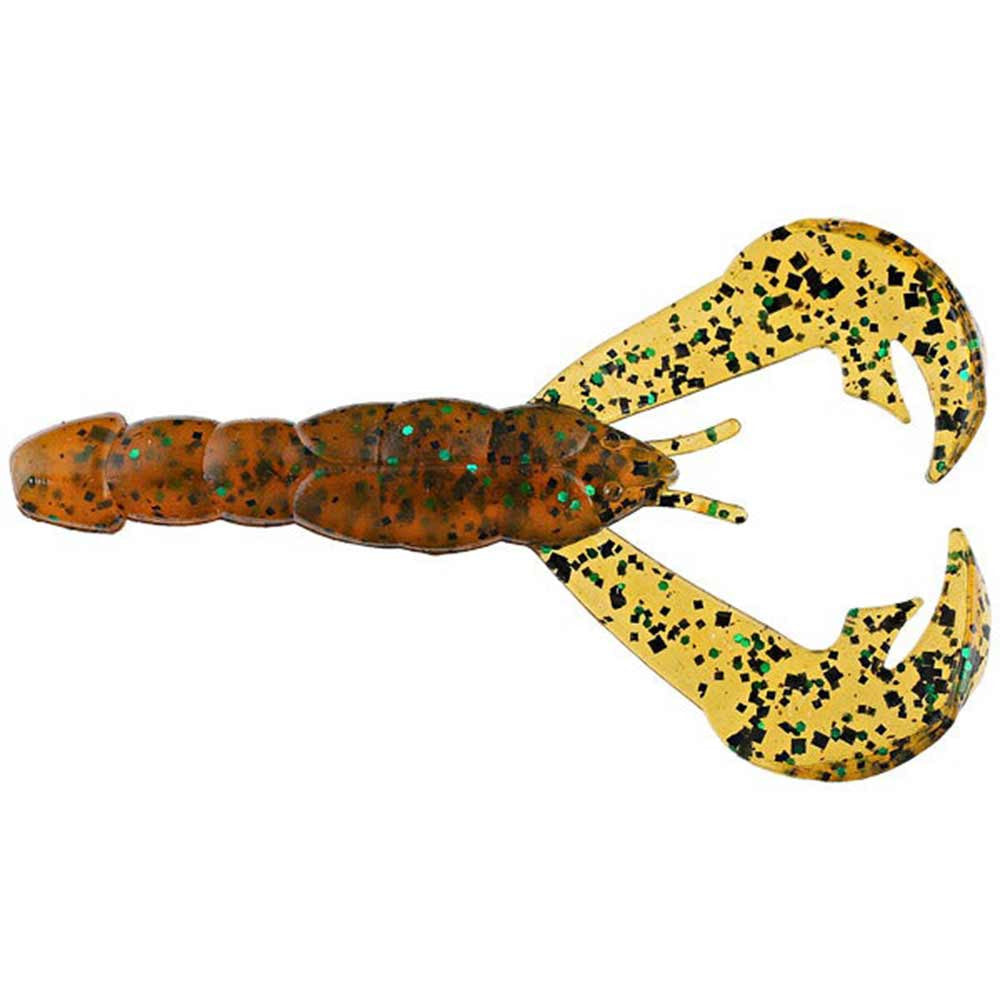 Strike King 4" Rage Craw 7 Pack - Amber Green Black Variation Delta Red