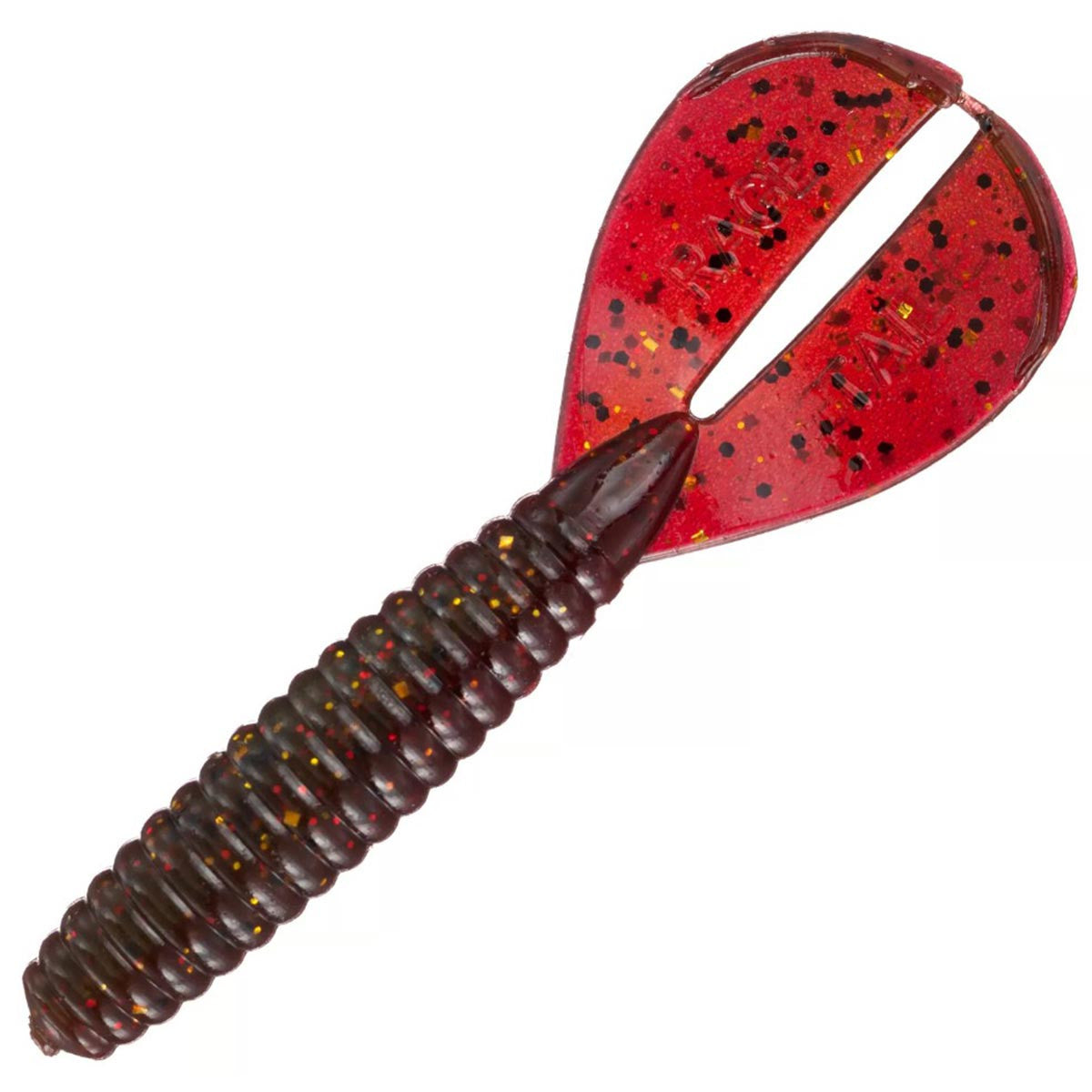 Rage Twin Tail Menace 4" Grub, Falcon Lake Craw, 8 Pack