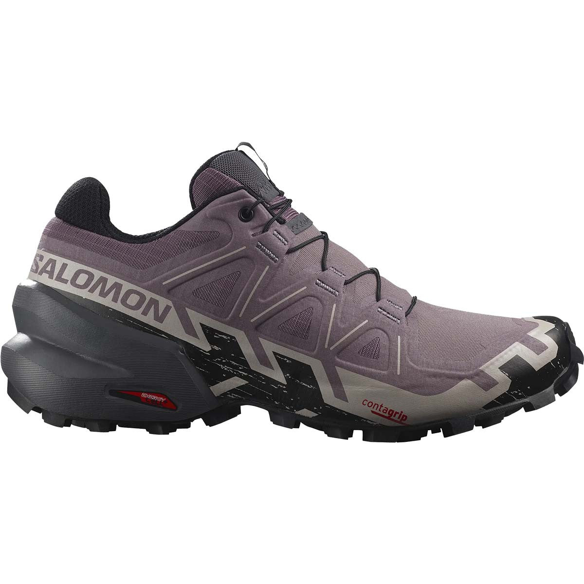 Salomon Women's Speedcross 6 Running Shoes - Moonscape-Black