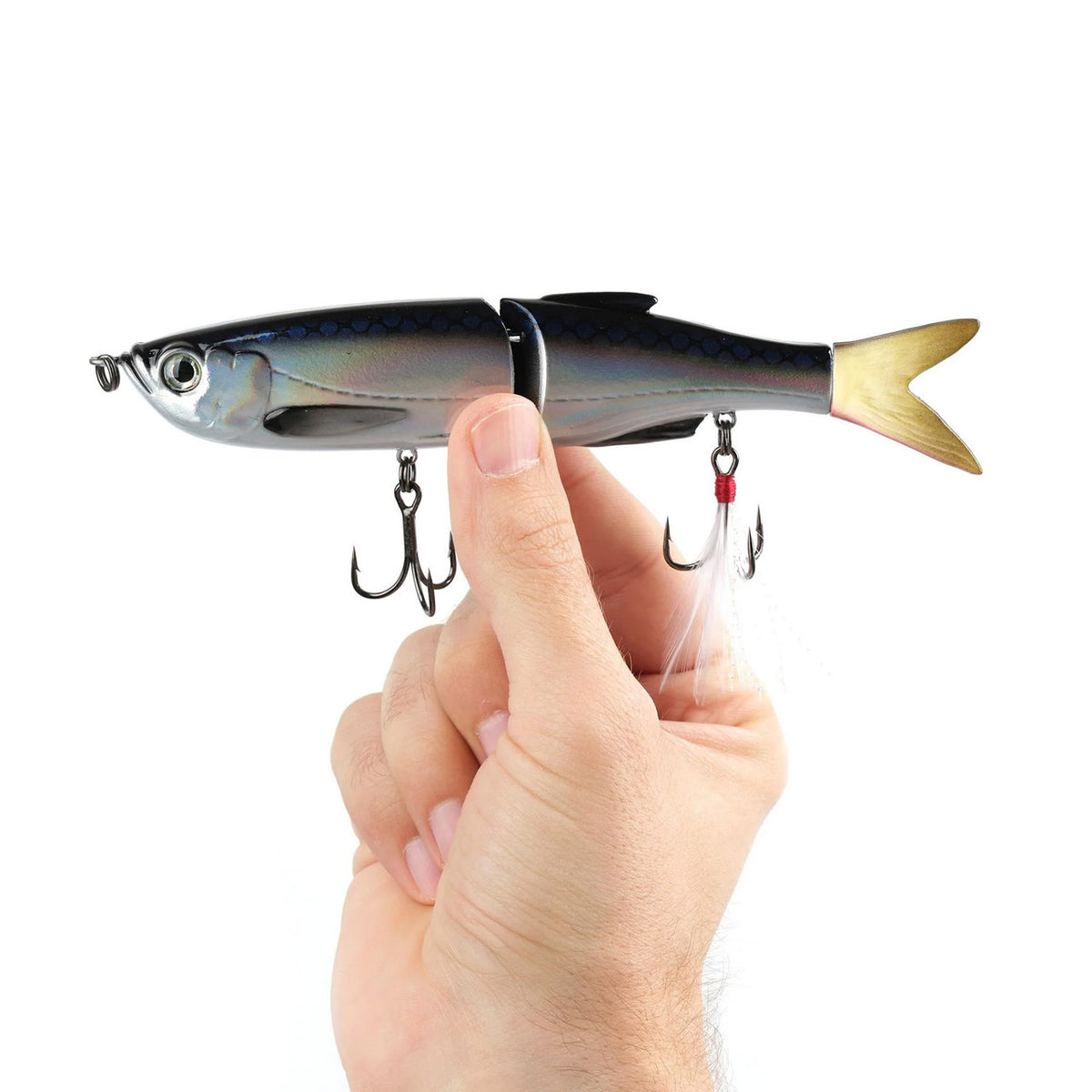 Savage Gear 3D Glide Swimmer Fishing Lure Size Image in Dirty Silver Flash