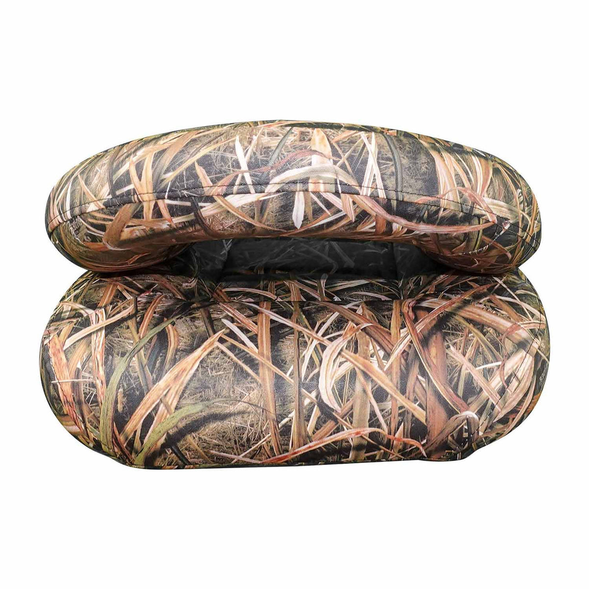 Tempress NaviStyle High-Back Boat Seat Front Folded Image in Mossy Oak Shadow Grass/Black