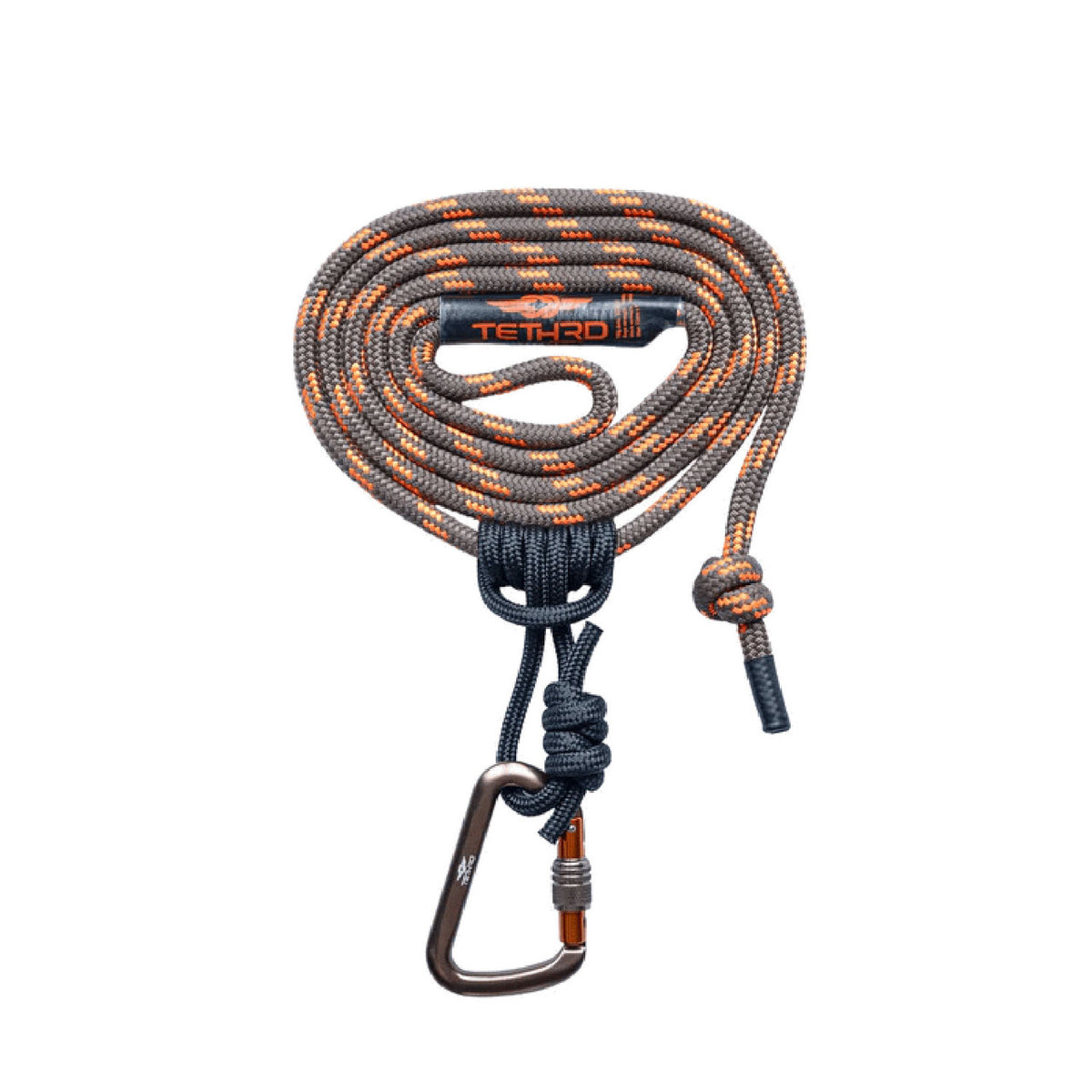 Image of the Tethrd 11MM Lineman Tether in Orange.