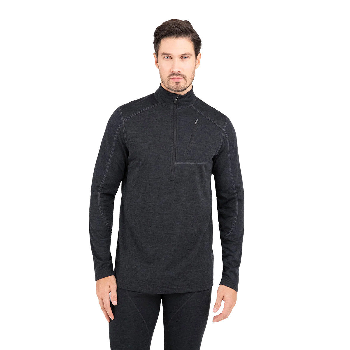 Terramar 3.0 Thermawool Heavyweight Half-Zip Thermal Shirt Image in Black