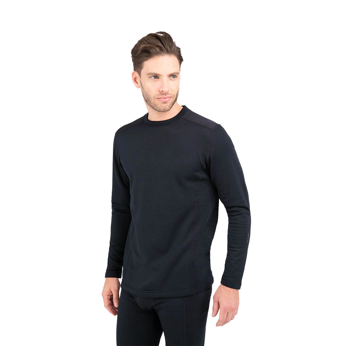 3.0 Ecolator Heavyweight Performance Thermal Crew Shirt, Black